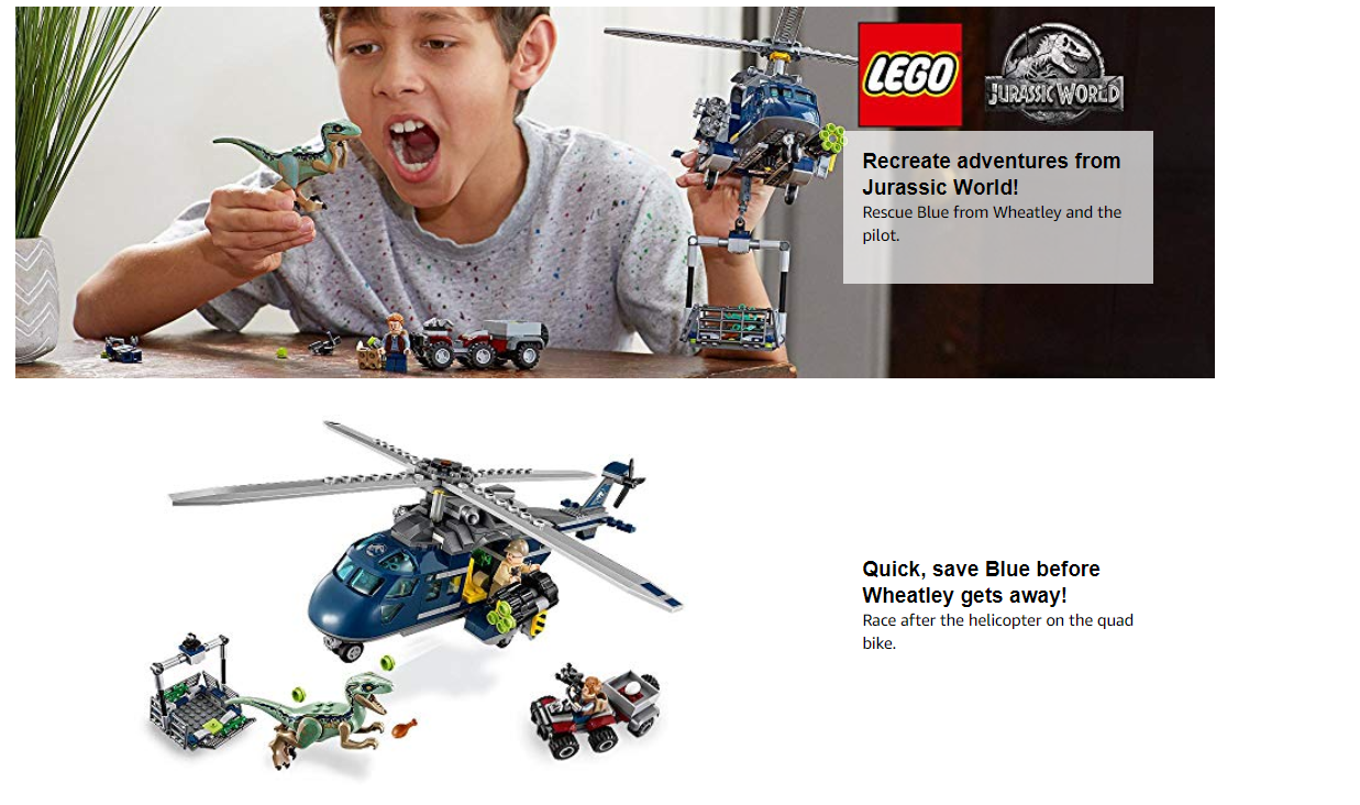 lego jurassic world 75928 blue's helicopter pursuit